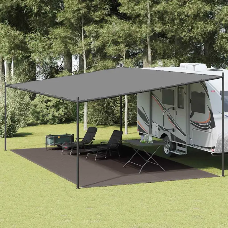 Wykładzina do namiotu, 400x800 cm, antracytowa, HDPE