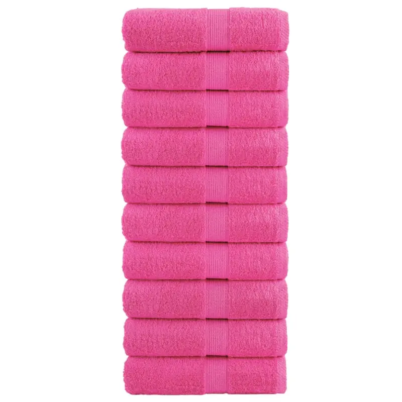 Ręczniczki premium SOLUND, 10 szt., różowe, 30x50 cm, 600 g/cm²
