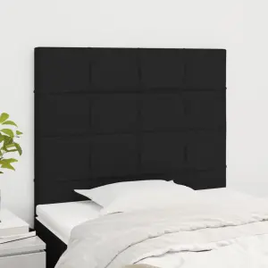 Zagłówek czarny 100x5x118/128 cm tkanina