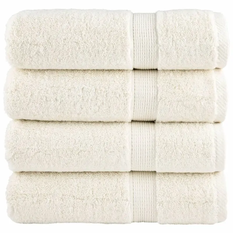 Ręczniki premium SOLUND, 4 szt., kremowe, 50x100 cm, 600 g/cm²
