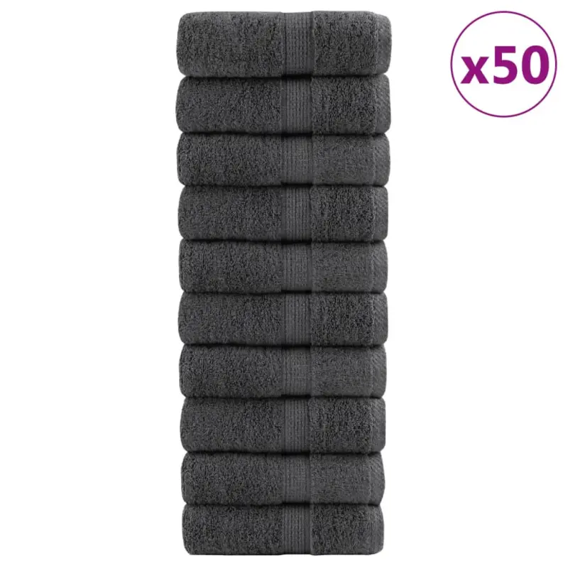 Ręczniki toaletowe Premium, SOLUND 50 szt. Antracyt 30x30cm 600 g/m²