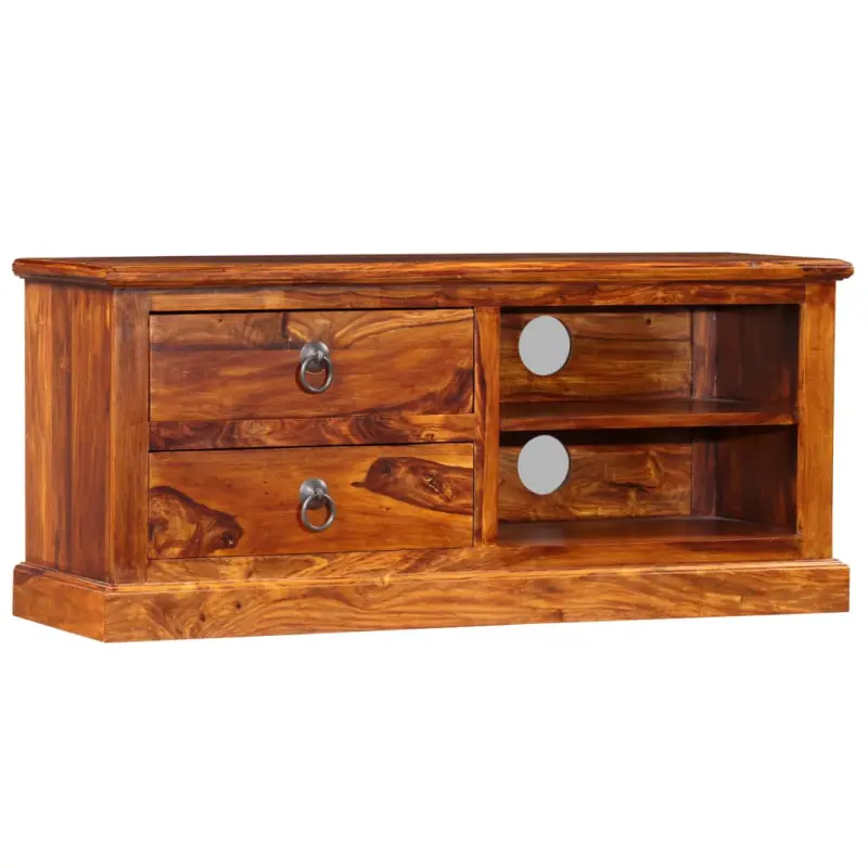 Szafka pod telewizor, lite drewno akacjowe, 90 x 30 x 40 cm