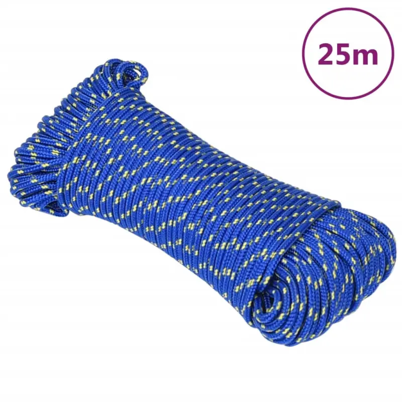 Linka żeglarska, niebieska, 5 mm, 25 m, polipropylen