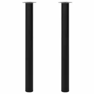 Teleskopowe nogi stołowe, 2 szt., czarne, 710 mm-1100 mm