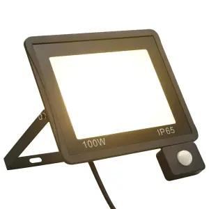 Reflektor LED z czujnikiem, 100 W, ciepłe białe światło