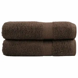 Ręczniki premium, SOLUND, 2 szt., brązowe, 50x100 cm, 600 g/m²