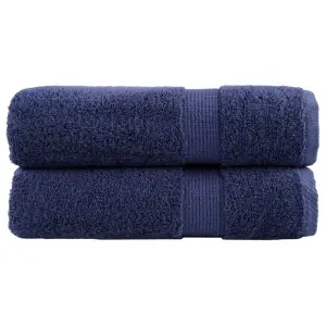 Ręczniki premium, SOLUND, 2 szt., granatowe, 50x100 cm, 600 g/m²