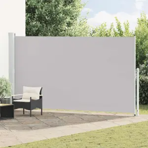 Zwijana markiza boczna na taras, 200x500 cm, szara