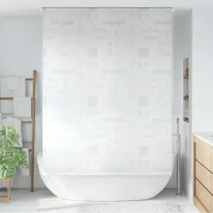 Roleta prysznicowa 160x240 cm, z napisami