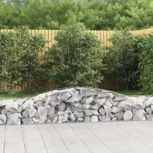 Kosze gabionowe, 5 szt, 400x50x40/60 cm, galwanizowane żelazo