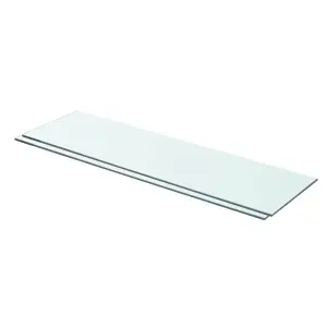 Półki, 2 szt., panel z bezbarwnego szkła, 70 x 20 cm