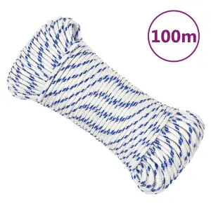 Linka żeglarska, biała, 5 mm, 100 m, polipropylen