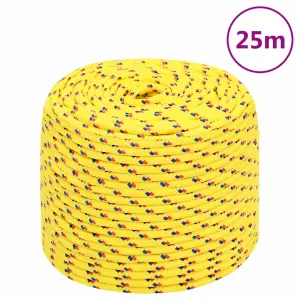 Linka żeglarska, żółta, 6 mm, 25 m, polipropylen