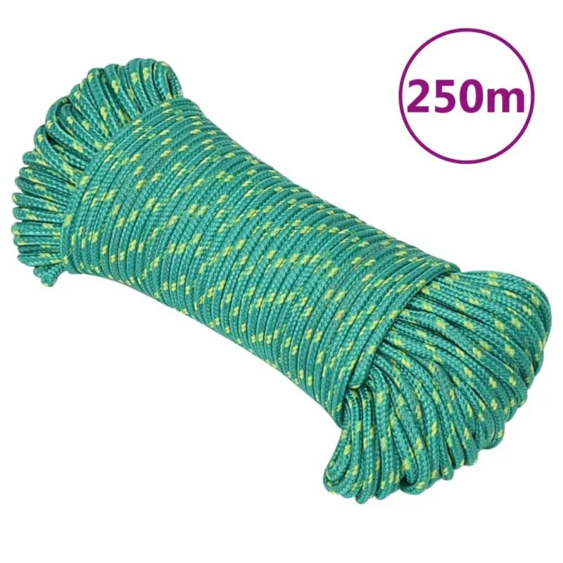 Linka żeglarska, zielona, 5 mm, 250 m, polipropylen