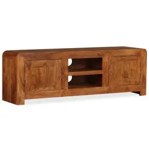 Szafka pod TV, drewno w kolorze miodowego brązu, 120x30x40 cm