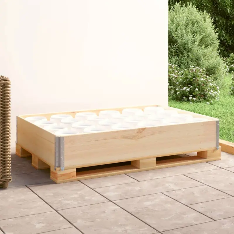 Nadstawka paletowa, 80x120 cm, lite drewno sosnowe