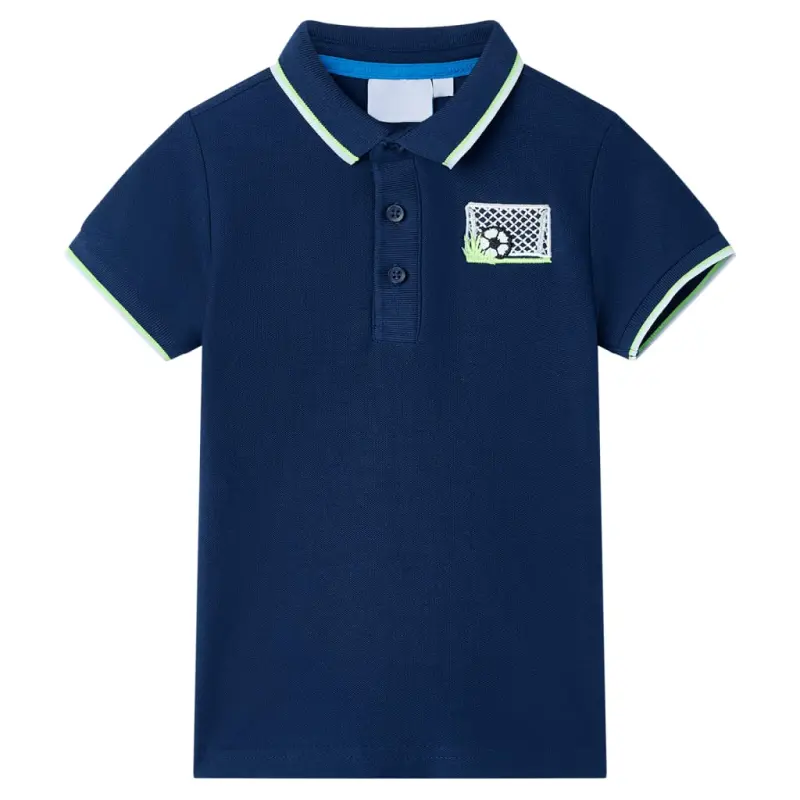 Koszulka dziecięca polo, granatowa, 128
