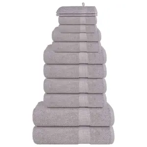 12-cz. zestaw ręczników, FROGN, szary, 360 g/m²
