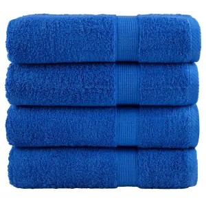 Ręczniki premium, SOLUND, 4 szt., niebieskie, 70x140 cm, 600 g/m²