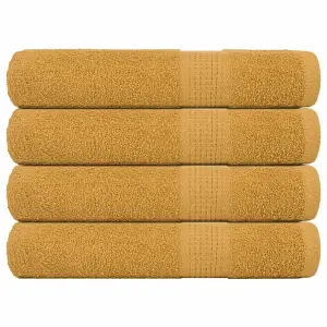 Ręczniki do sauny FROGN 4 szt. Złoty 80x200 cm 360 g/m²