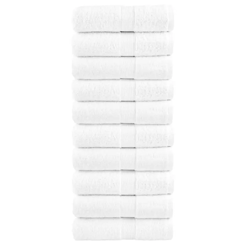 Ręczniczki premium, SOLUND, 10 szt., białe, 30x50 cm, 600 g/m²