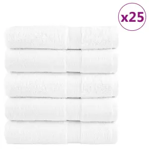 Ręczniki premium, SOLUND, 25 szt., białe, 70x140 cm, 600 g/m²