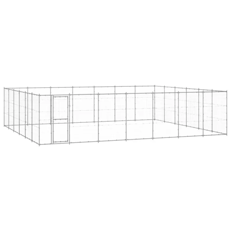 Kojec zewnętrzny dla psa, stal galwanizowana, 50,82 m²
