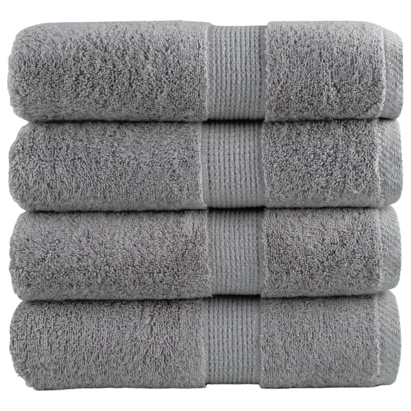 Ręczniczki premium, SOLUND, 4 szt., szare, 30x50 cm, 600 g/m²