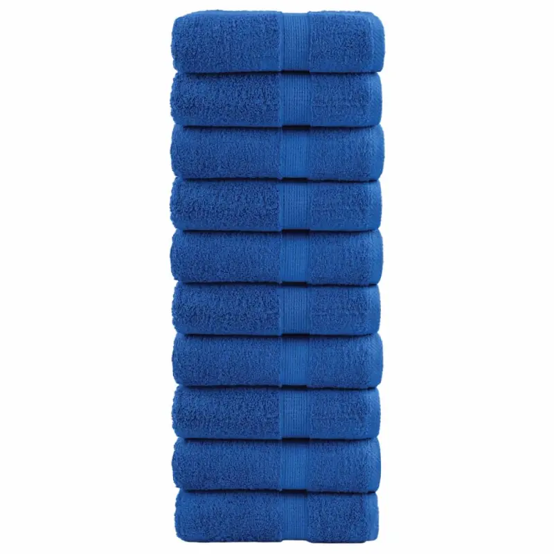Ręczniki myjące premium, SOLUND 10 szt. niebieskie 30x30cm 600 g/m²