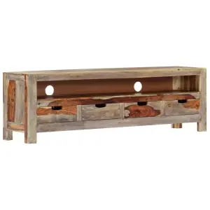 Szafka pod TV z litego drewna akacjowego, 130 x 30 x 40 cm