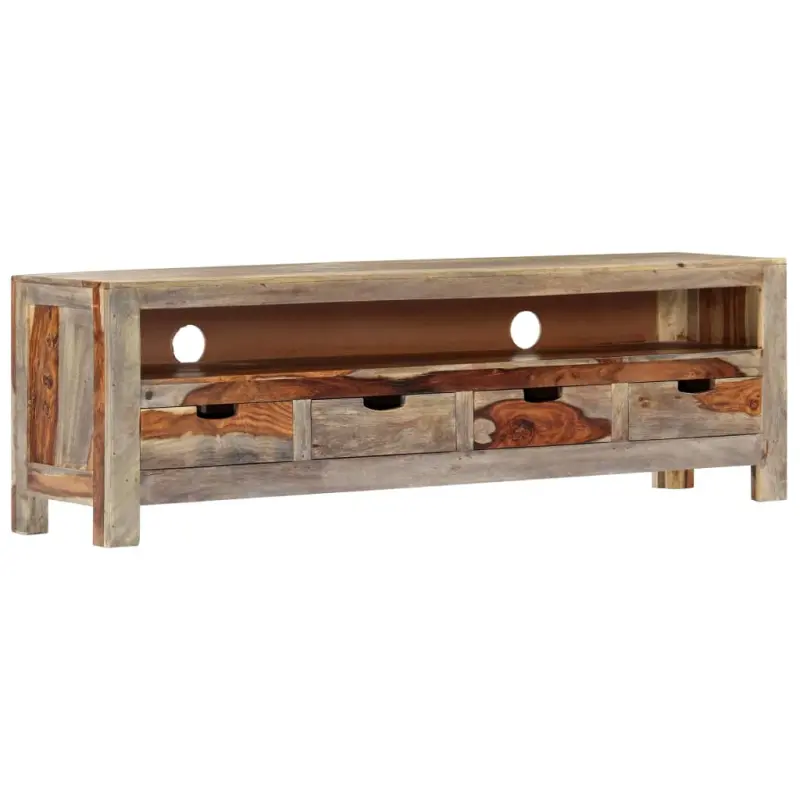 Szafka pod TV z litego drewna akacjowego, 130 x 30 x 40 cm
