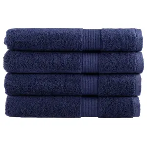 Ręczniki premium, SOLUND, 4 szt., granatowe, 80x200 cm, 600 g/m²