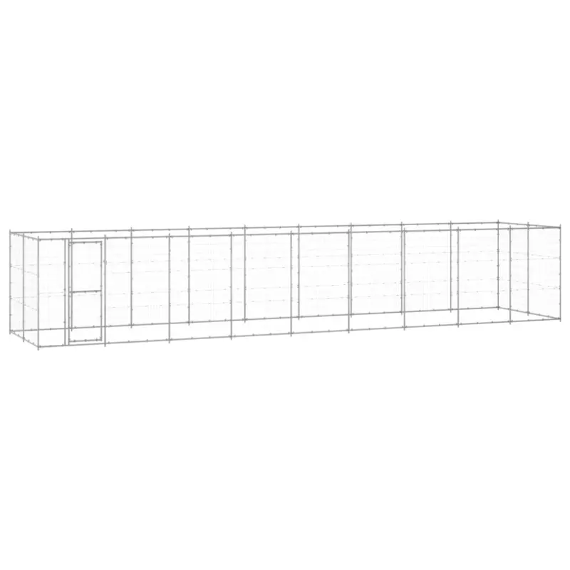 Kojec zewnętrzny dla psa, stal galwanizowana, 21,78 m²