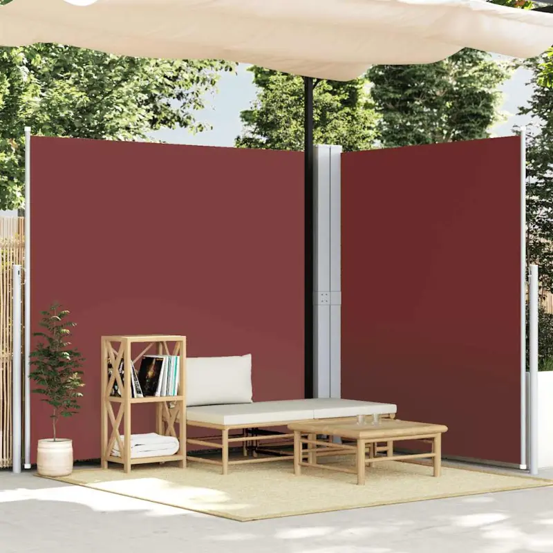 Zwijana markiza boczna, brązowa, 220x600 cm