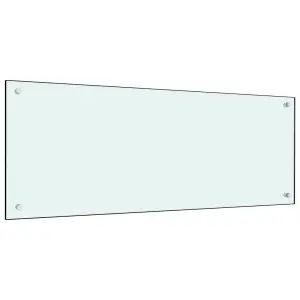 Panel ochronny do kuchni, mleczny, 100x40 cm, szkło hartowane