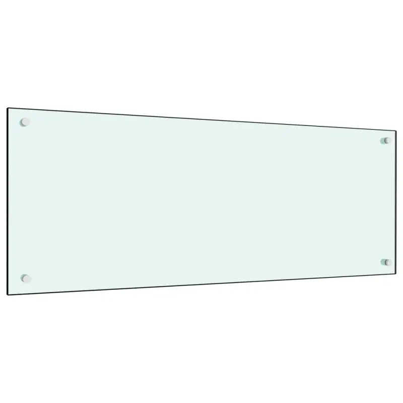 Panel ochronny do kuchni, mleczny, 100x40 cm, szkło hartowane