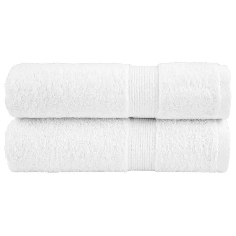 Ręczniki premium, SOLUND, 2 szt., białe, 100x150 cm, 600 g/m²