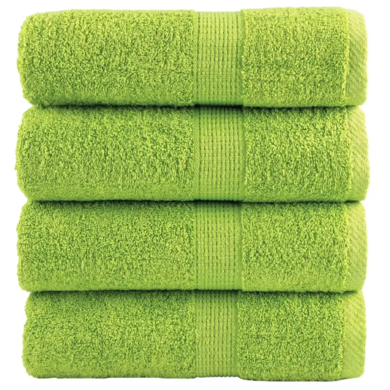 Ręczniki toaletowe Premium SOLUND 4 szt. Zielone jabłko 30x30 cm 600 gsm
