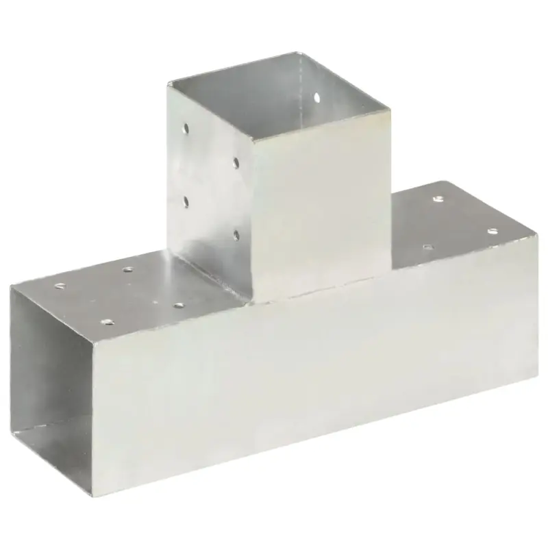 Łącznik do słupków w kształcie T, galwanizowany metal, 91x91 mm