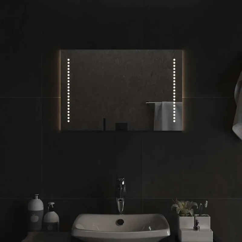 Lustro łazienkowe z LED, 60x40 cm