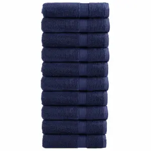 Ręczniki premium, SOLUND, 10 szt., granatowe, 50x100 cm, 600 g/m²