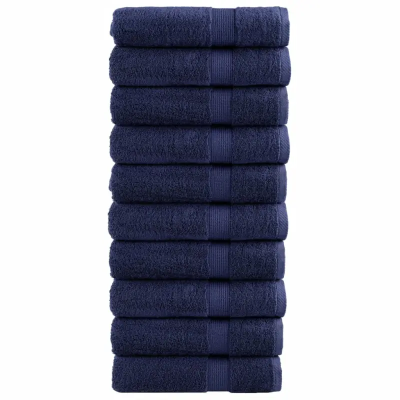 Ręczniki premium, SOLUND, 10 szt., granatowe, 50x100 cm, 600 g/m²