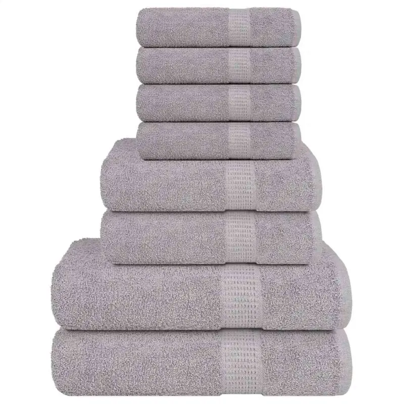 8-cz. zestaw ręczników, FROGN, szary, 360 g/m²