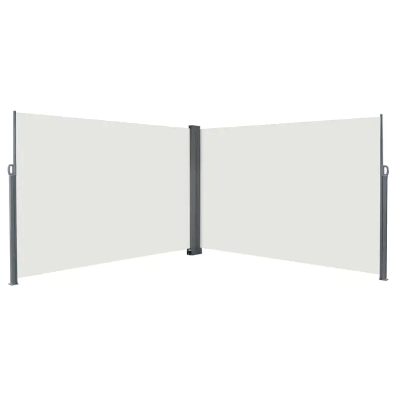 Rozkładany boczny markiz Kremowy 600 x 200 cm Metal