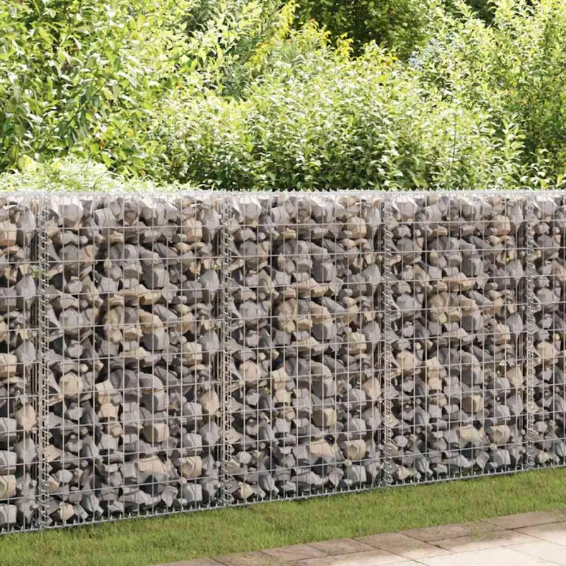 Ściana gabionowa z pokrywami, galwanizowana stal, 300x30x100 cm