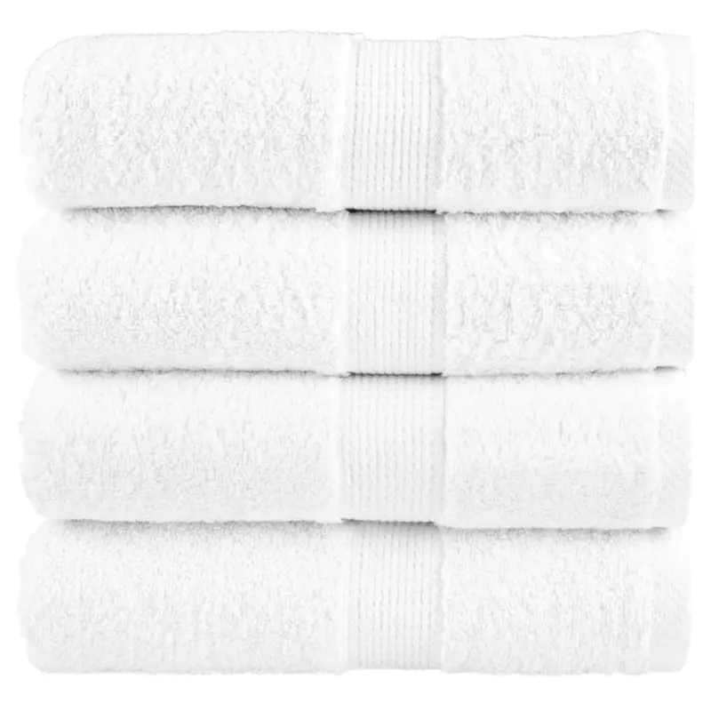 Ręczniczki premium, SOLUND, 4 szt., białe, 30x50 cm, 600 g/m²
