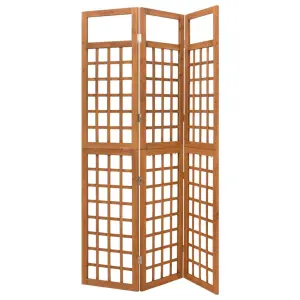 Parawan pokojowy 3-panelowy/trejaż, drewno jodłowe, 121x180,5cm