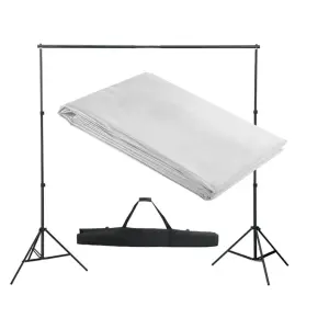 System zawieszenia tła z białym tłem 300 x 300 cm