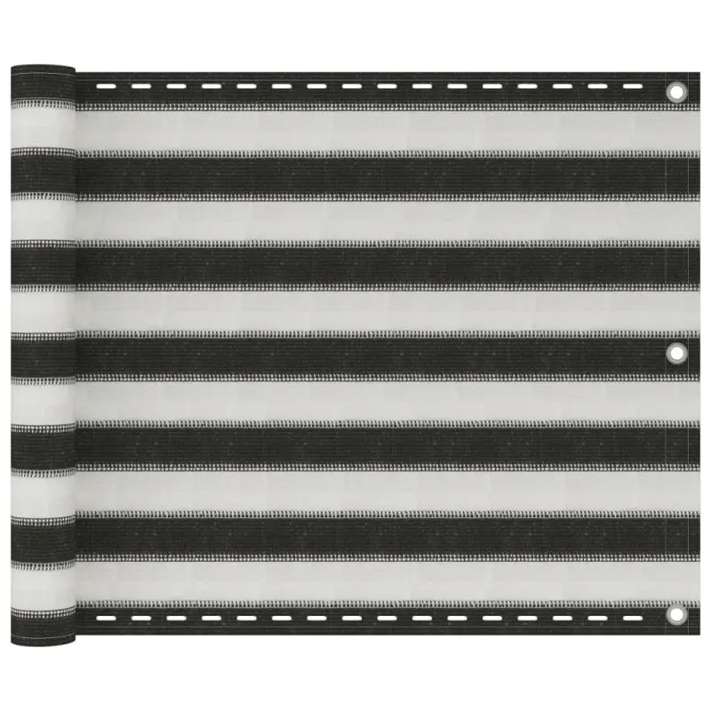 Parawan balkonowy z HDPE, 75x300 cm, antracytowo-biały