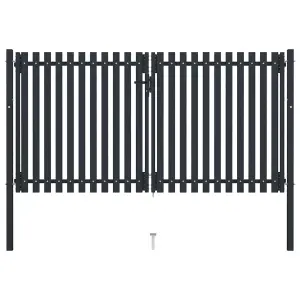 Brama ogrodzeniowa Double Door Fence Fur Steel 300x150 cm Antracyt